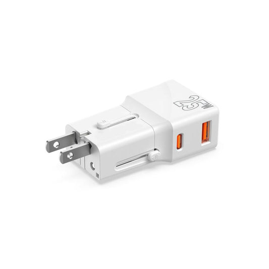 25W Cestovní adaptér Mobile Origin Travel Adapter - bílý - iSTYLE CZ