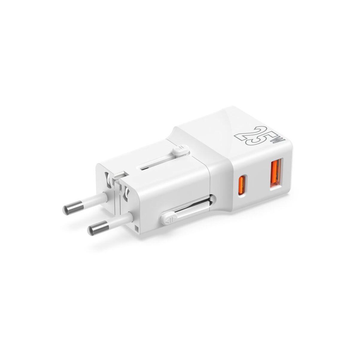 25W Cestovní adaptér Mobile Origin Travel Adapter - bílý - iSTYLE CZ