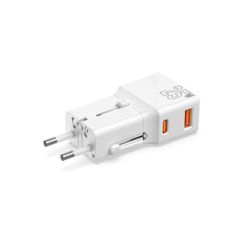 25W Cestovní adaptér Mobile Origin Travel Adapter - bílý - iSTYLE CZ