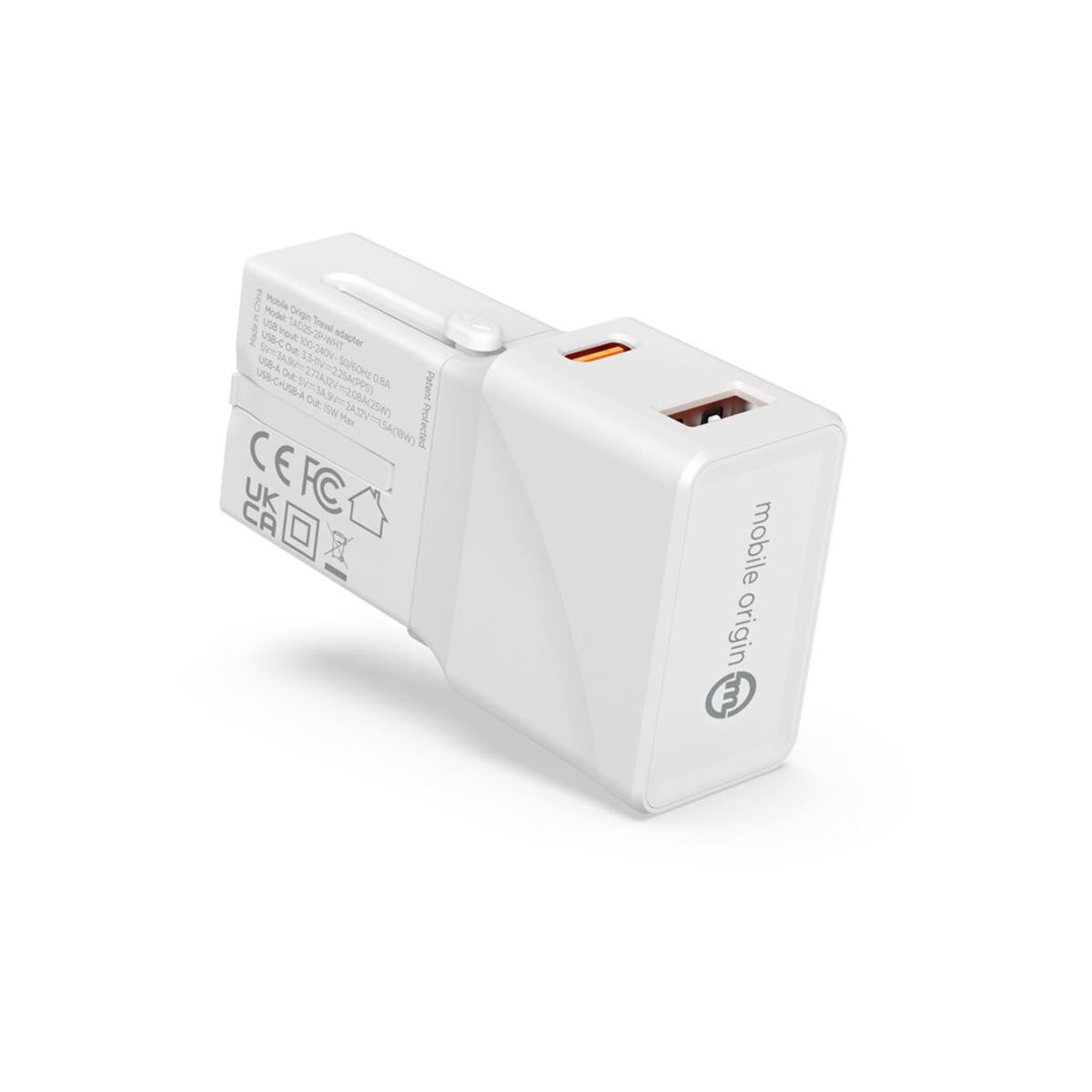 25W Cestovní adaptér Mobile Origin Travel Adapter - bílý - iSTYLE CZ