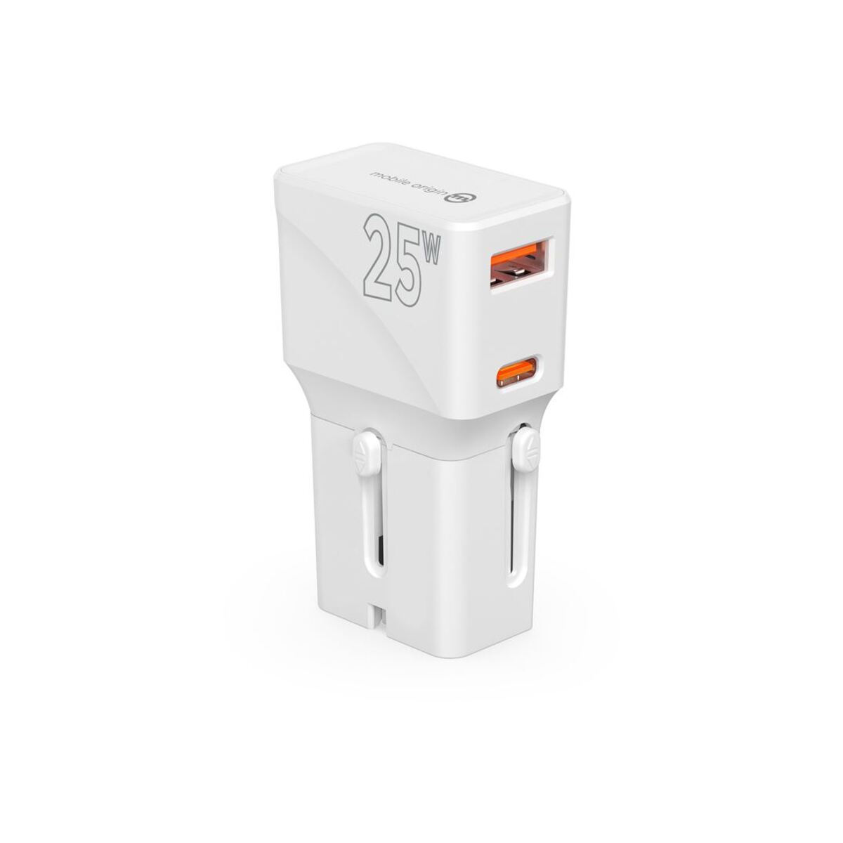 25W Cestovní adaptér Mobile Origin Travel Adapter - bílý - iSTYLE CZ