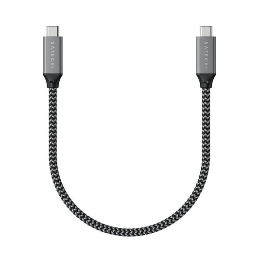 Pletený kabel Satechi USB-C na USB-C 25 cm – šedý - iSTYLE CZ