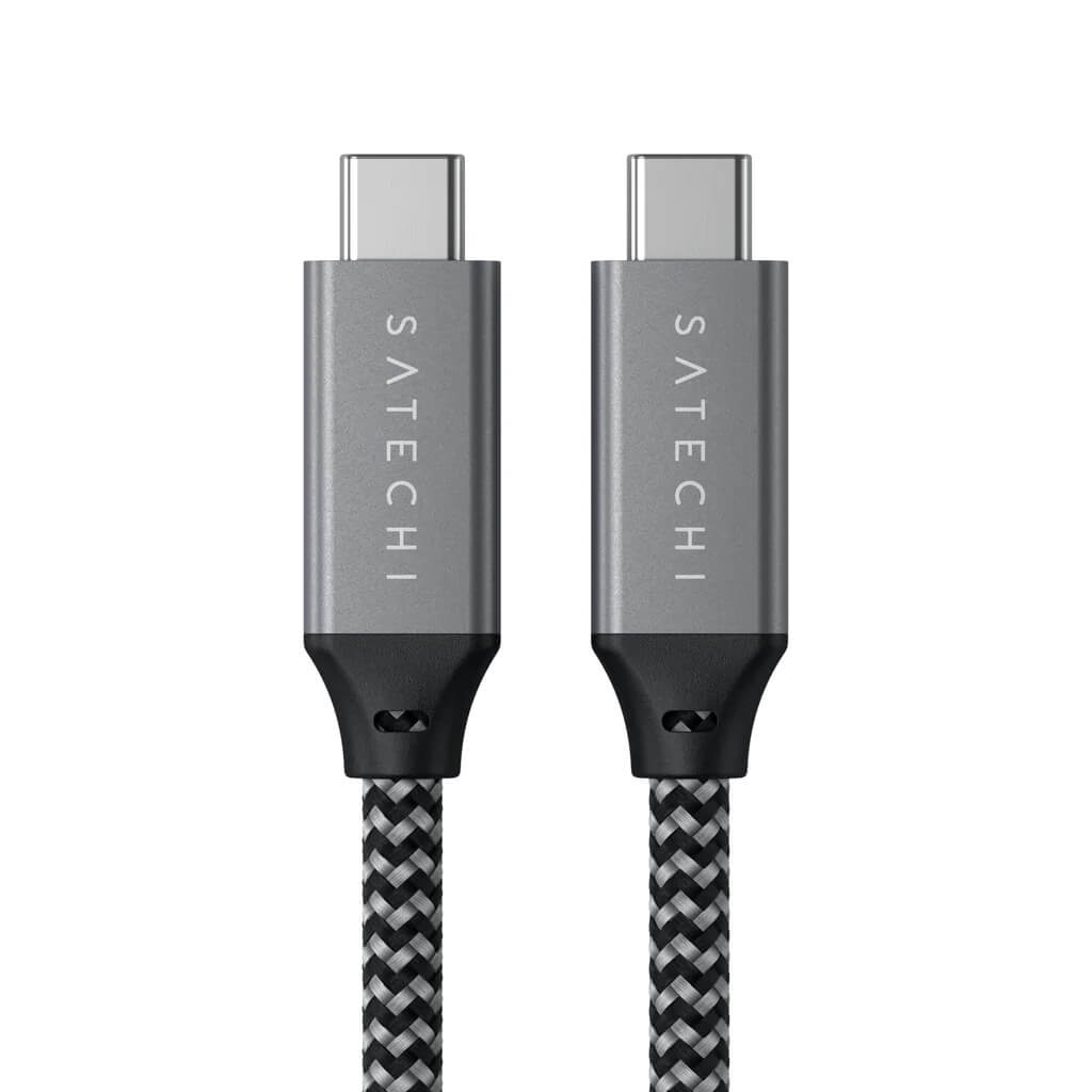 Pletený kabel Satechi USB-C na USB-C 25 cm – šedý - iSTYLE CZ