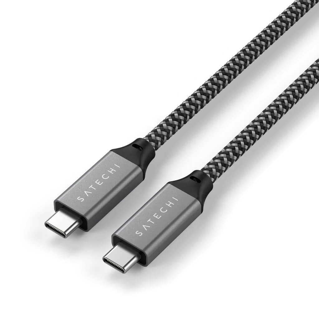 Pletený kabel Satechi USB-C na USB-C 25 cm – šedý - iSTYLE CZ
