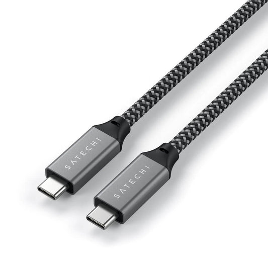 Pletený kabel Satechi USB-C na USB-C 25 cm – šedý - iSTYLE CZ