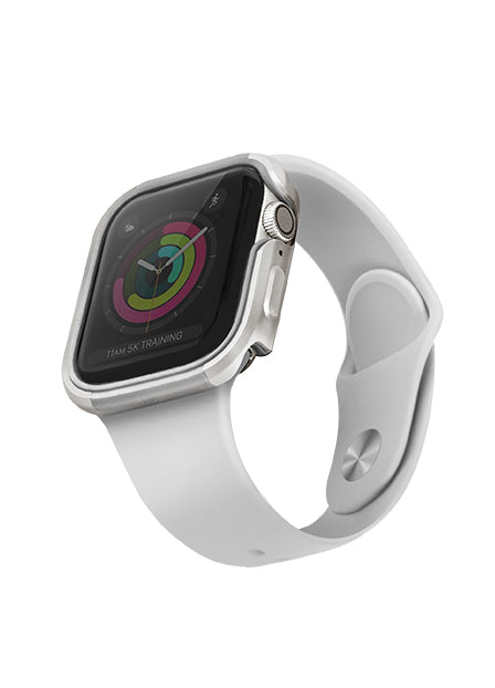 Kovový kryt na Apple Watch UNIQ Valencia 44mm - stříbrný - iSTYLE CZ