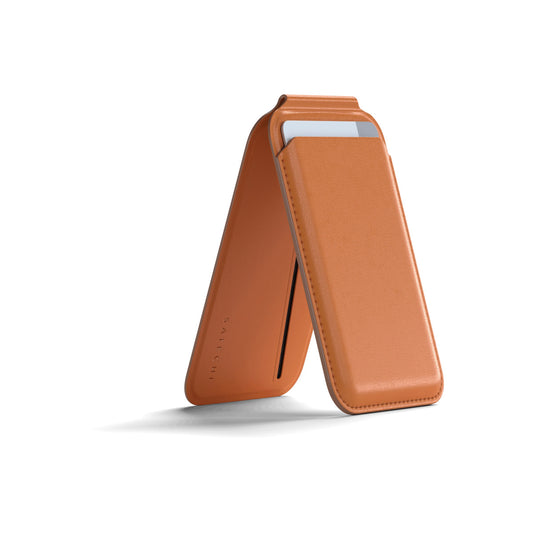 Magnetický stojánek s peněženkou pro iPhone Satechi - světle hnědý - iSTYLE CZ