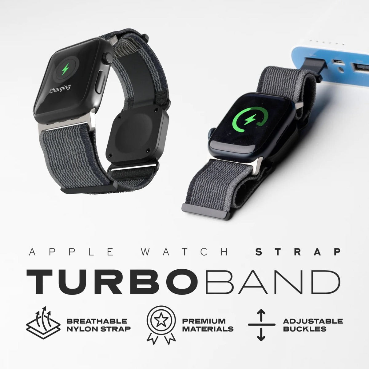 Řemínek s nabíječkou pro Apple Watch Statik Turboband 2v1 Strap & Charger - velký - iSTYLE CZ
