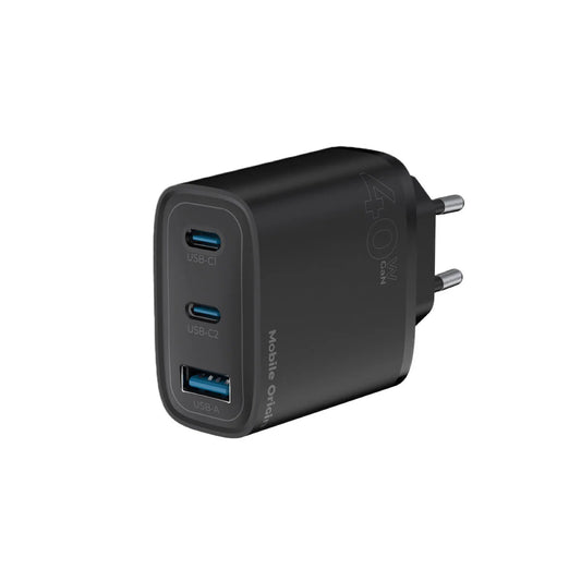 Síťová nabíječka Mobile Origin Dual USB-C a USB-A GaN Wall Charger 40W - iSTYLE.cz