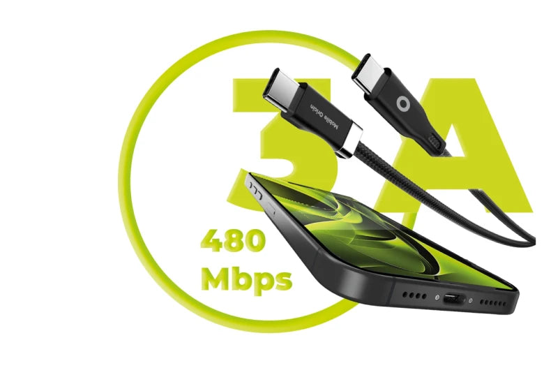 60W USB-C kabel USB-C/USB-C 1,5 m Mobile Origin CB6