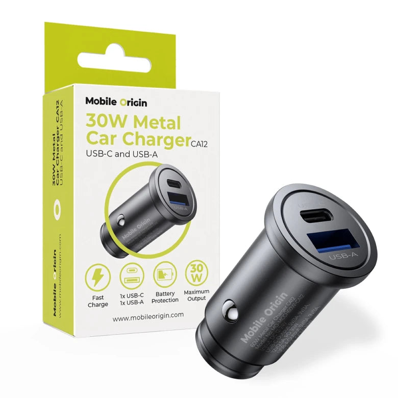 Autonabíječka Mobile Origin CA12 Dual Car Charger 30W USB-C / USB-A