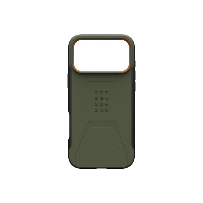 Kryt pro iPhone 17 Pro Max UAG Civilian Magsafe - olivově oranžový - iSTYLE CZ