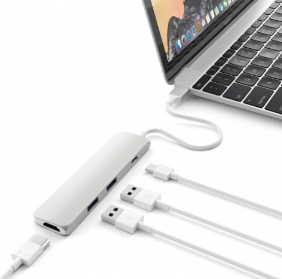 USB-C Hub adaptér Satechi Slim - vesmírně šedý