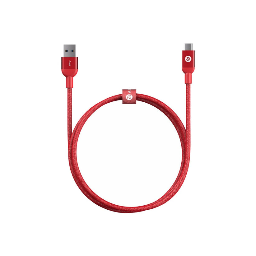 Kabel USB-C na USB-A 3.1 Adam Elements 1m - červený