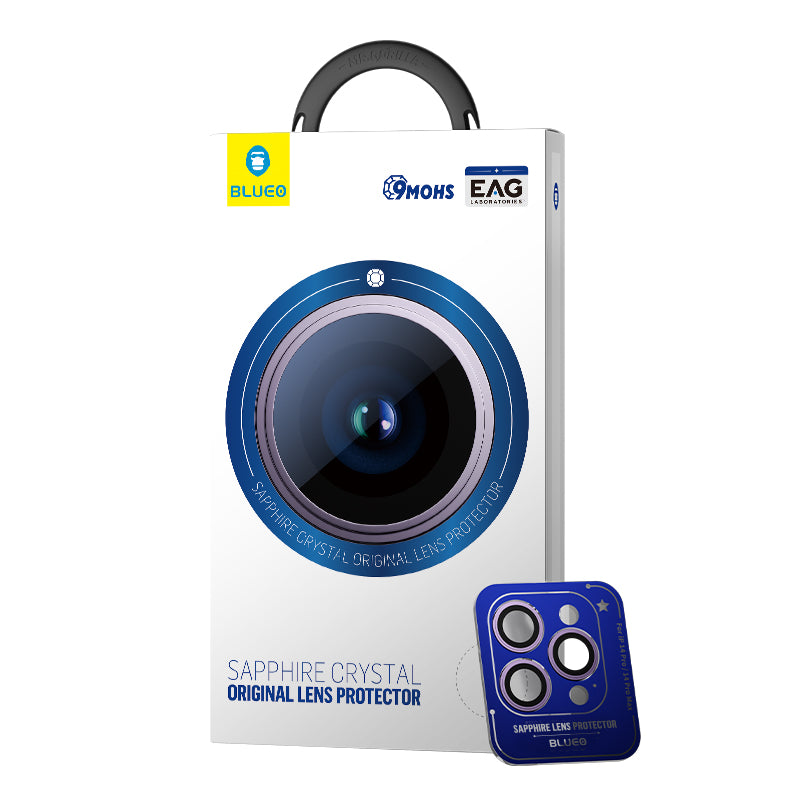 Safírové sklo na čočky pro iPhone 14 Pro / Pro Max Blueo - černé - iSTYLE CZ