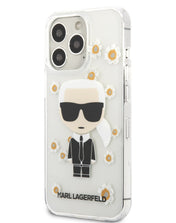 Kryt Karl Lagerfeld Ikonik Flower pro iPhone 13 Pro - průhledný - iSTYLE CZ