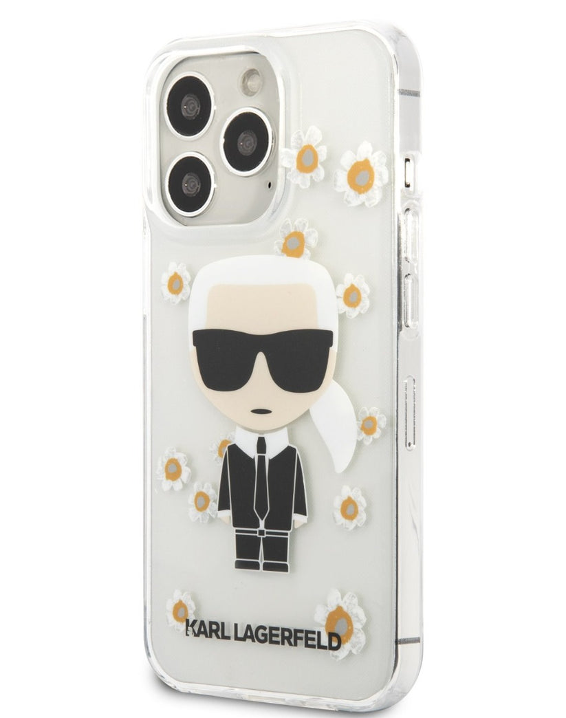 Kryt Karl Lagerfeld Ikonik Flower pro iPhone 13 Pro - průhledný - iSTYLE CZ