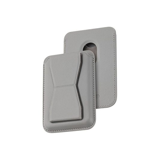 Kožená MagSafe peněženka Dviced s podstavcem – šedá - iSTYLE CZ