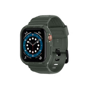 Ochranný kryt s řemínkem na Apple Watch 44 mm Spigen Rugged Armor Pro - zelený