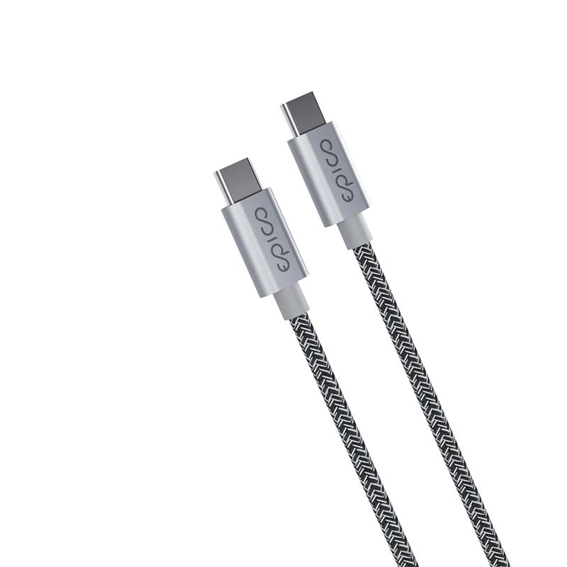 Opletený kabel USB-C na USB-C 1,2 m Epico - vesmírně šedý - iSTYLE CZ