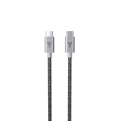 Opletený kabel USB-C na USB-C 1,8 m iSTYLE - vesmírně šedý - iSTYLE CZ