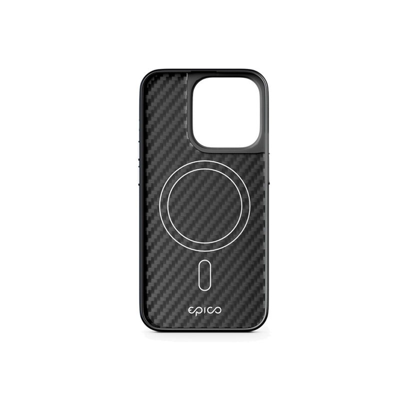 MagSafe kryt pro iPhone 15 Pro Max Epico Mag+ Hybrid Carbon Case - černý