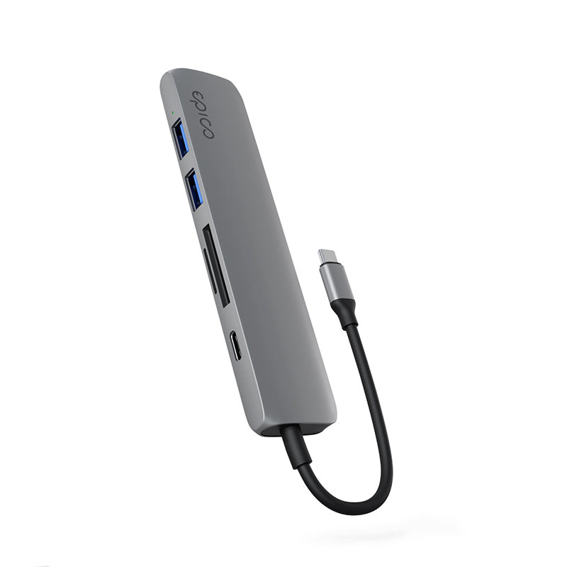 Hliníkový USB-C hub 7v1 Epico s podporou 8K - vesmírně šedý - iSTYLE CZ