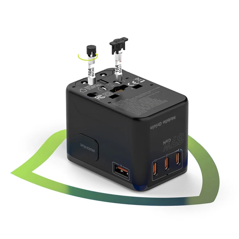 Cestovní adaptér Mobile Origin GaN 67W Travel Adapter