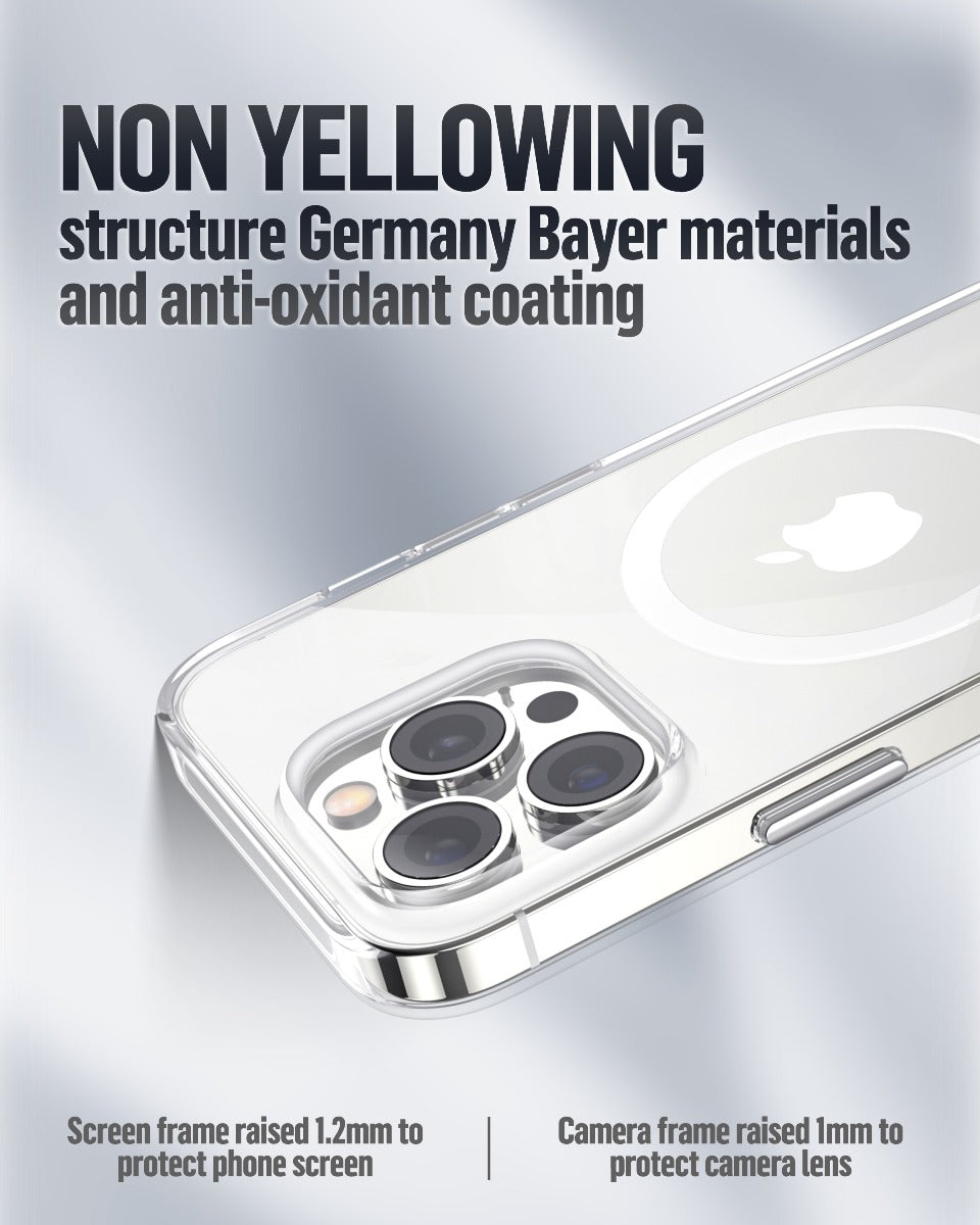 MagSafe kryt na iPhone 14 / 13 Blueo Crystal Pro Drop Case - průhledný