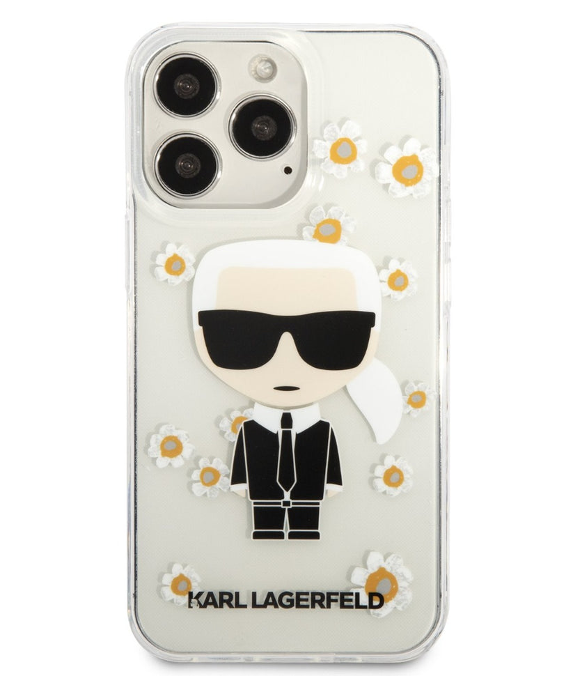 Kryt Karl Lagerfeld Ikonik Flower pro iPhone 13 Pro - průhledný - iSTYLE CZ
