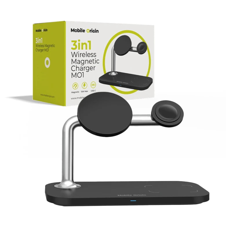 Bezdrátová nabíječka Mobile Origin 3in1 Wireless Charger černá - iSTYLE.cz