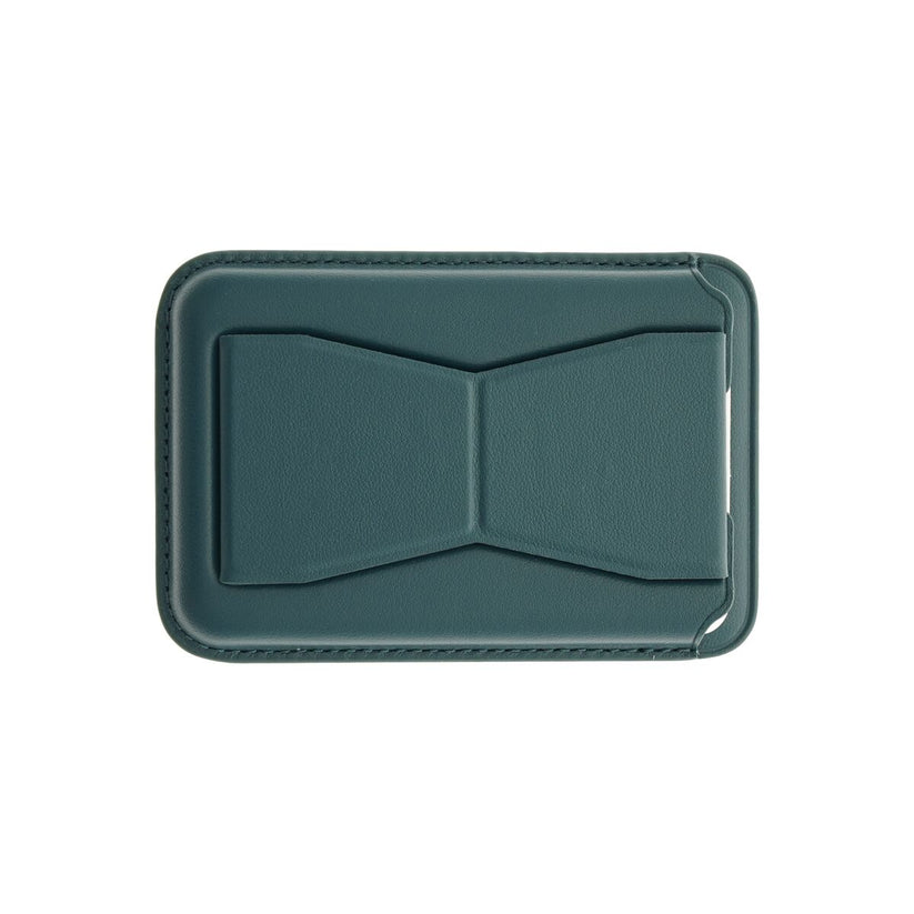 Kožená MagSafe peněženka Dviced s podstavcem – modrá - iSTYLE CZ