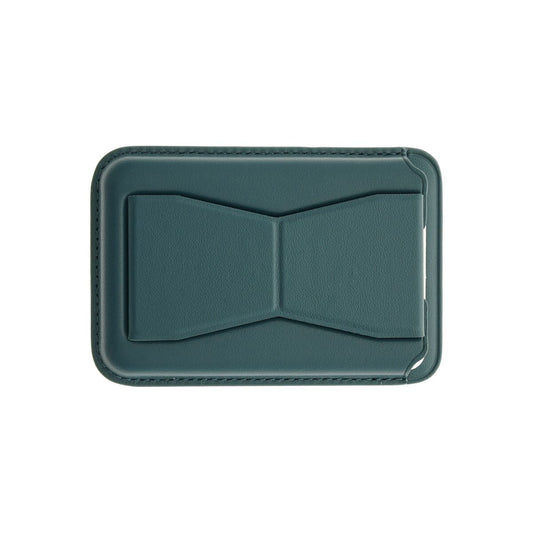 Kožená MagSafe peněženka Dviced s podstavcem – modrá - iSTYLE CZ