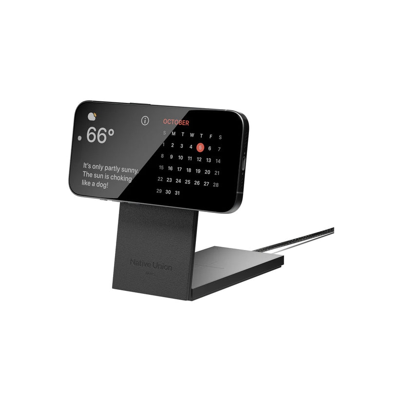 Bezdrátová nabíječka Native Union Rise 2-in-1 Qi2 - černá - iSTYLE CZ
