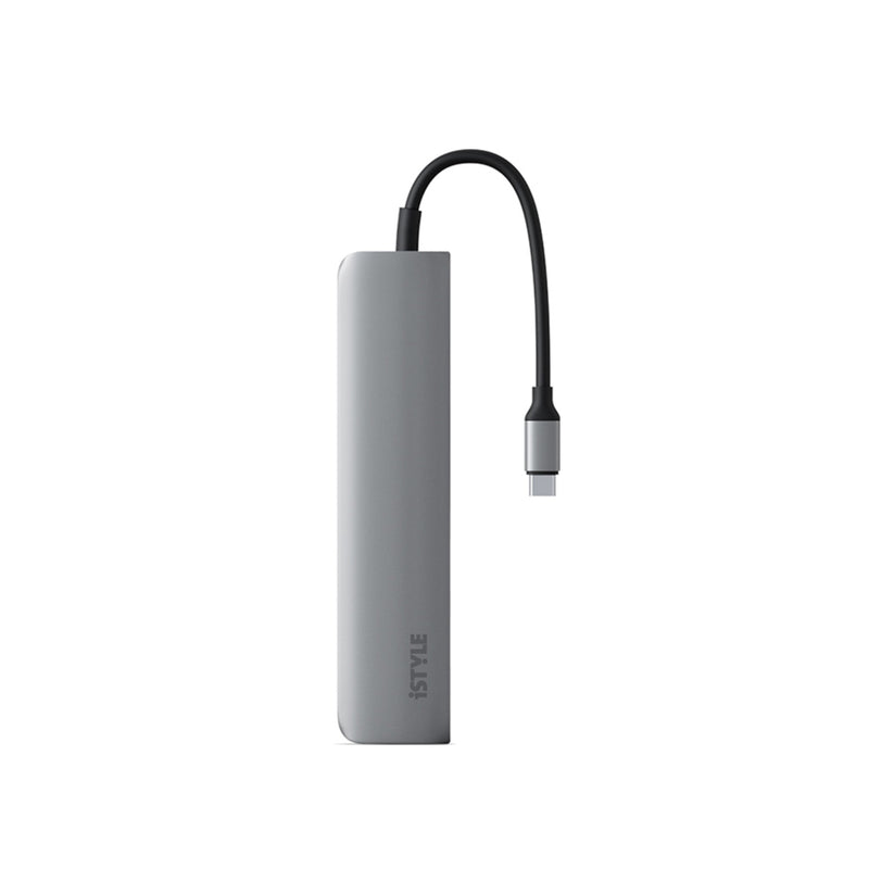 Hliníkový 8K HUB 6v1 s konektorem USB-C iSTYLE - vesmírně šedý - iSTYLE CZ