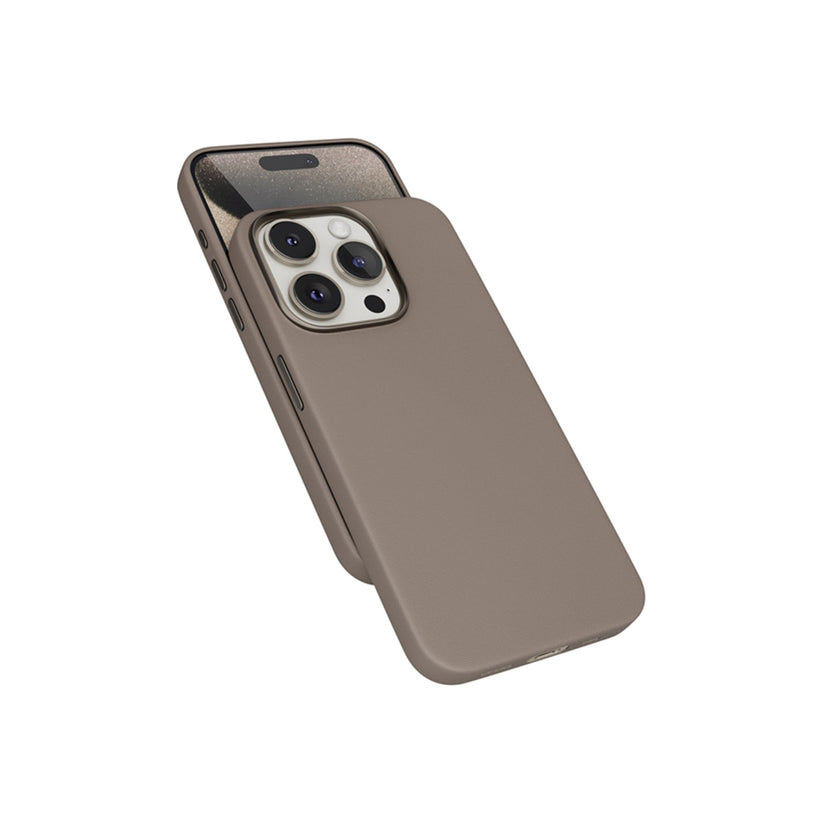 Kožený kryt pro iPhone 15 Pro Epico Mag+ - pískový - iSTYLE CZ