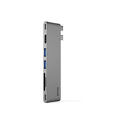 Hliníkový 8K HUB 7v1 s konektorem USB-C iSTYLE - vesmírně šedý
