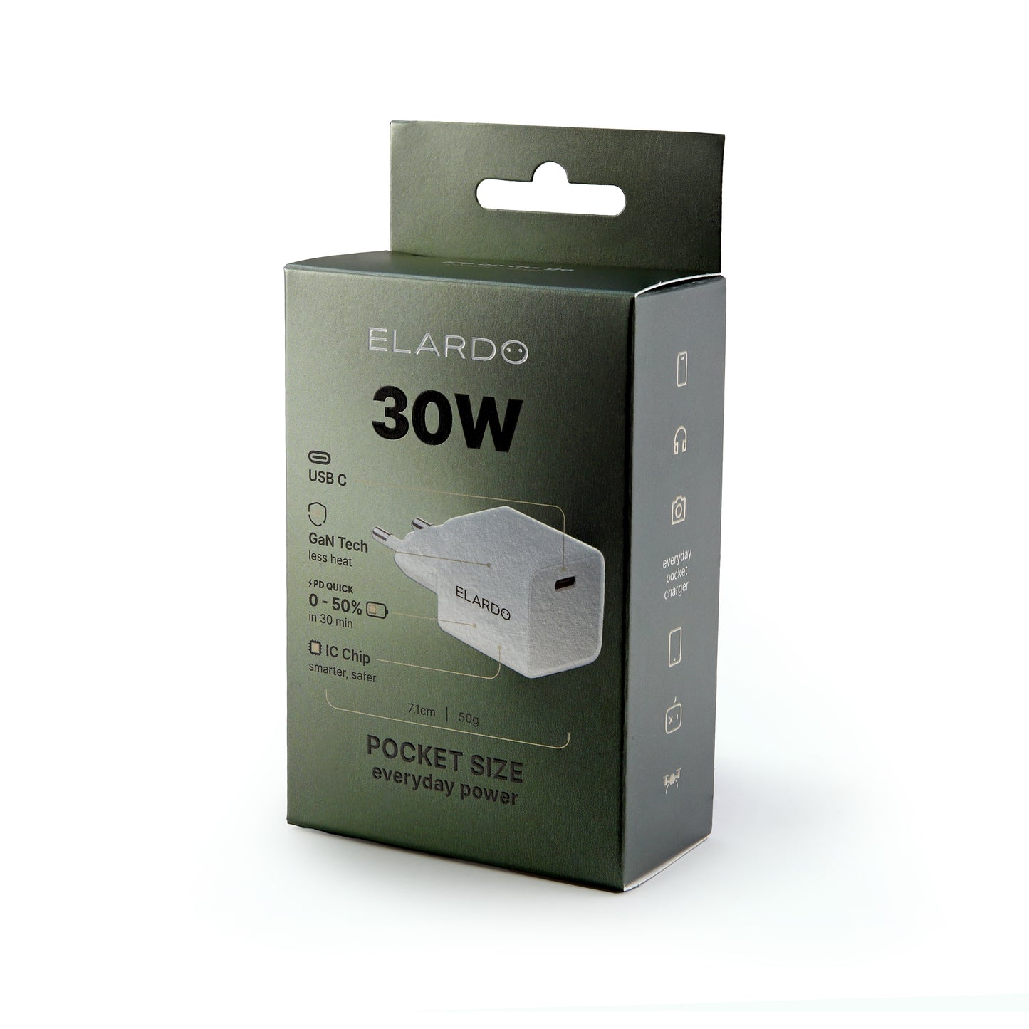 Kompaktní USB-C nabíječka ELARDO Everyday Charger 30W GaN
