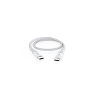 Opletený PD kabel Epico 0,3m USB-C na USB-C - bílý - iSTYLE CZ