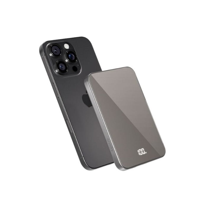 MagSafe bezdrátová powerbanka Epico UltraPack 5000mAh Mag+ - stříbrná - iSTYLE CZ