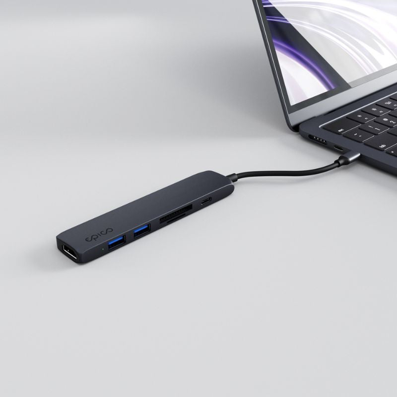 Hub Epico 6in1 Aluminium Hub 8K s USB-C konektorem - temně inkoustový