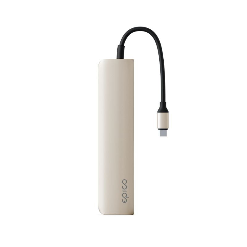 Hub Epico 6in1 Aluminium 8K s USB-C konektorem - hvězdně bílý