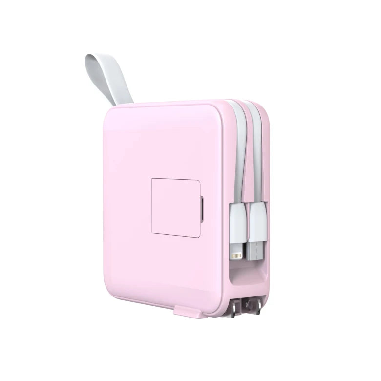 Powerbanka a cestovní nabíječka Mobile Origin PowerBank Travel Charger 10 000 mAh - růžová