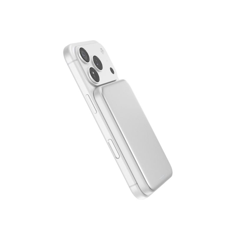 5 000 mAh hliníková MagSafe powerbanka Epico UltraPack Qi2 25W - stříbrná