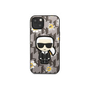 Kryt na iPhone 13 mini Karl Lagerfeld Ikonik Flower - šedý - iSTYLE CZ