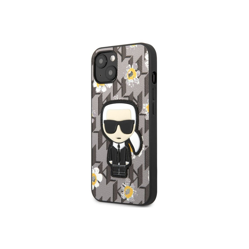 Kryt na iPhone 13 mini Karl Lagerfeld Ikonik Flower - šedý - iSTYLE CZ