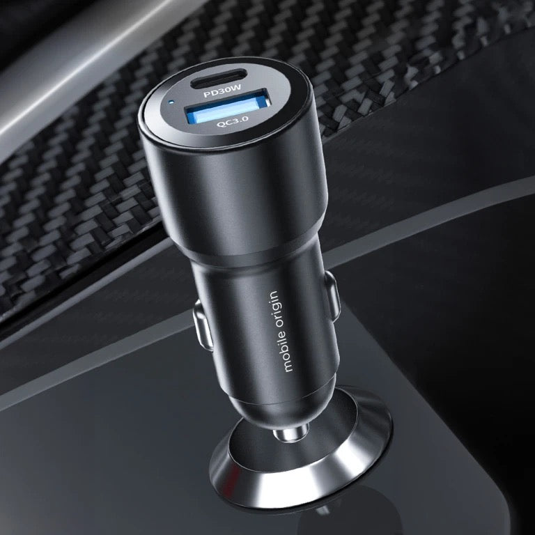 Nabíječka do auta Mobile Origin Car Charger 60W USB-C a USB-A - iSTYLE CZ