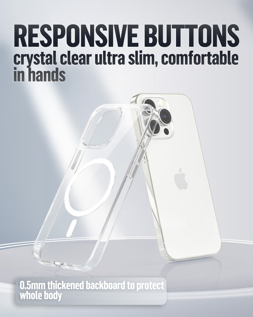 MagSafe kryt na iPhone 14 / 13 Blueo Crystal Pro Drop Case - průhledný