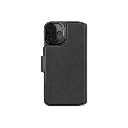Kožená odnímatelná peněženka Decoded pro iPhone 16 Plus - černá - iSTYLE CZ