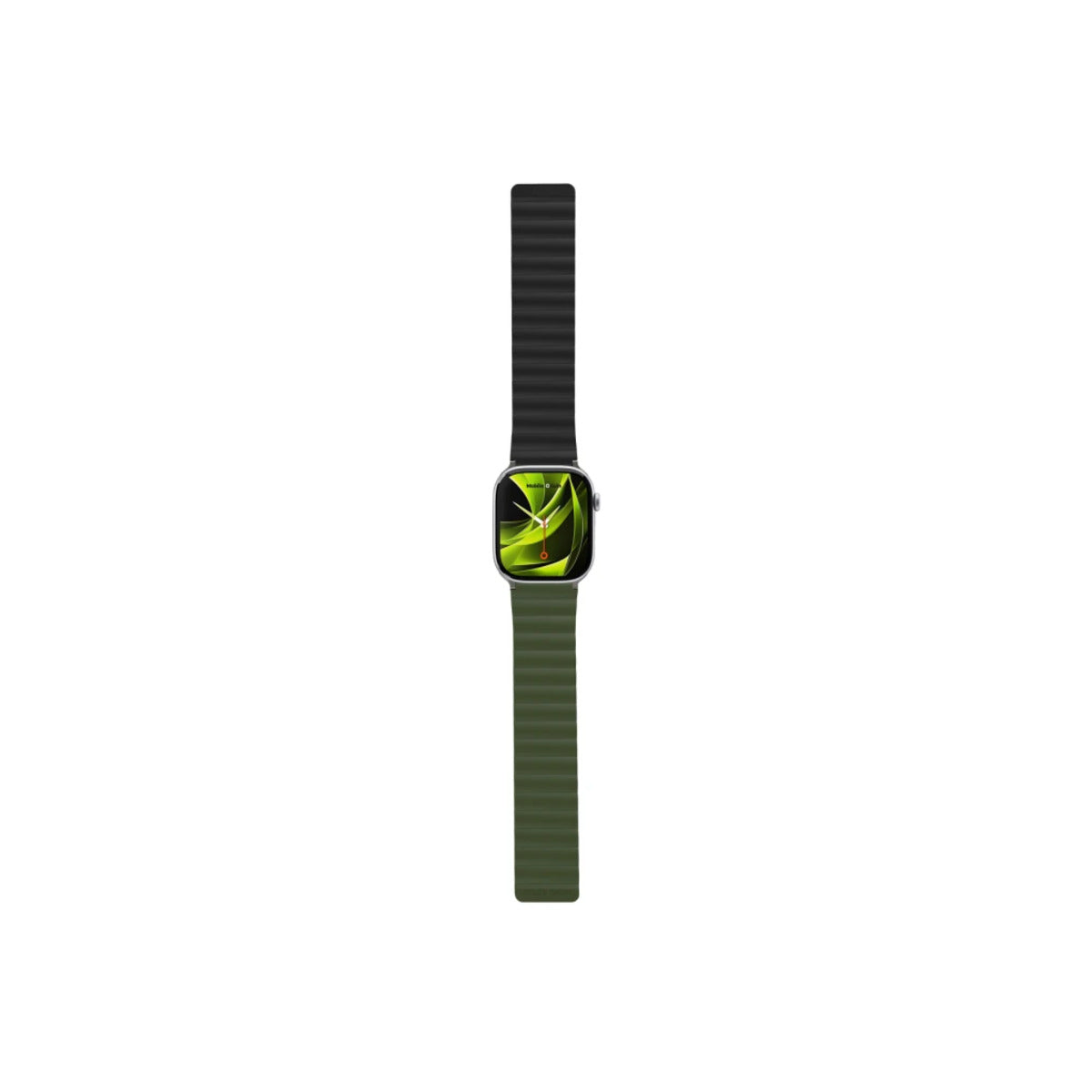 Řemínek pro Apple Watch 42/44/45/49 mm Mobile Magnetic Strap II - zelený/černý - iSTYLE CZ